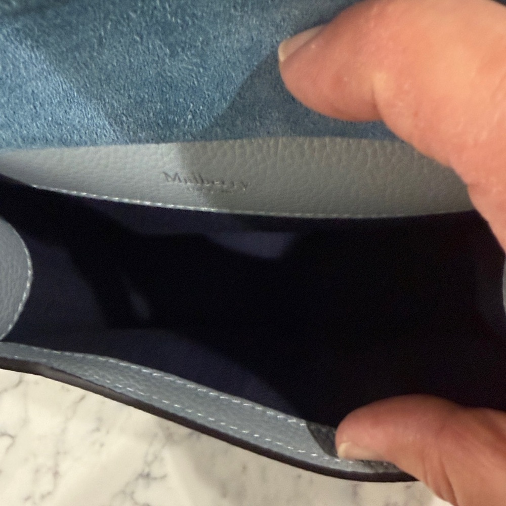 Mulberry Small Antony Powder Blue/grey Leather Crossbody Bag brand new. - Picture 10 of 10